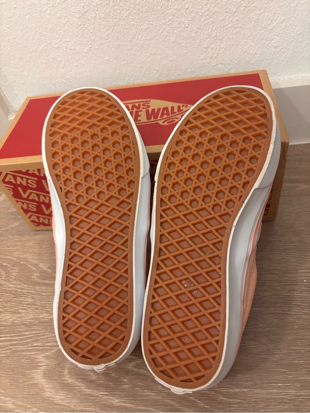 Vans Pinky Peach Glitter Slip-On Sneakers - Picture 3 of 6